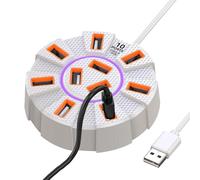 Connecteur de moyeu USB - Station d'entrée multiport, Station de câble compacte | Adaptateur de Signal 4K, Pont de 5 Gbit/s, Panneau de Lecteur de Carte, Emplacement de l'imprimante