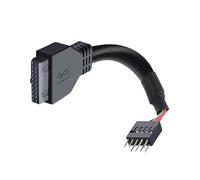 Connecteur de Panneau Avant USB2.0 9 Broches vers USB3.0 19 Broches, convertisseur d'en-tête Femelle(2 PCS,Type B)
