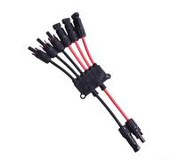 Connecteur de panneau solaire en Y pour distribution d'énergie parallèle, prend en charge trois ou quatre panneaux sur une seule sortie, stabilisé aux UV et boîtier scellé (6 en 2 sorties)