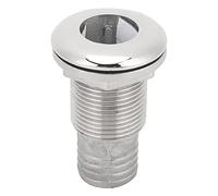Connecteur de passage à travers la coque pour bateau marin, embout à barbule en acier inoxydable, raccord à barbule résistant à la corrosion pour systèmes de plomberie marins, avec (11/2")