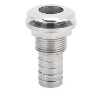 Connecteur de passage à travers la coque pour bateau marin, embout à barbule en acier inoxydable, raccord à barbule résistant à la corrosion pour systèmes de plomberie marins, avec (3/4")