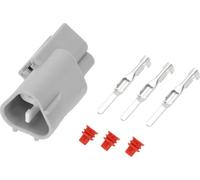 Connecteur De Phare Antibrouillard No.9098011015 Pour Toyota / Connecteur Mâle Interne / Connecteur De Terminal De Fil / Plastique Étanche Série 2.2Mm / 1 Ensemble Gris 3 Broches