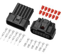 Connecteur De Phare Avant Pour Honda / Connecteur De Terminal Mâle Femelle Interne / Série En Plastique Étanche De 1,5 Mm / 1 Ensemble Noir 12 Broches