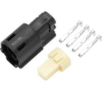 Connecteur De Phare Étanche À 4 Broches, Fiche De Connecteur, Borne De Fil Femelle De La Série 1,5 Mm Pour Harley-Davidson En Plastique Cuivre Noir, 1 Ensemble