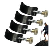 Connecteur de pince à canne de randonnée - Clip de support réglable pour le matériel de marche, pièce à vis pour la configuration du camping | Support de poteau d'alpinisme avec écrou serrage, attache