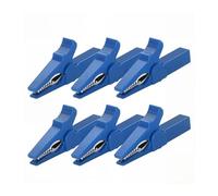 Connecteur de pince Crocodile for Test de batterie, 55mm, for fiche banane, 4mm, multimètre, stylo, câble, sondes, pince Crocodile, 6 pièces(Blue)