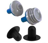 Connecteur de piscine d'installation sans outil compatible avec Intex 25012 et 12634 Kit de filtre en plastique Débit d'eau efficace pour piscines hors sol Accessoires de sortie d'eau (E)