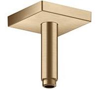 raccord de plafond hansgrohe 26437140 100 mm, bronze brossé, carré
