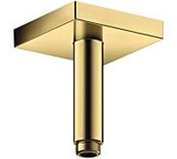 connecteur de plafond hansgrohe 26437990 100 mm, optique or poli, carré