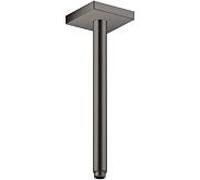 connecteur de plafond hansgrohe 26438340 300 mm, chrome noir brossé, carré
