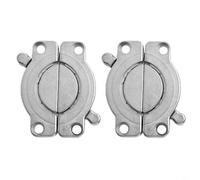 Connecteur de plan de travail rotatif en alliage de zinc pour fixation de joint de bureau - Loquet de table demi-lune tournant, matériel argenté antirouille pour une surface solide