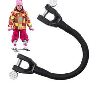 Connecteur de pointe de ski pour enfant, Aide à l'entraînement au ski portable en acier inoxydable, Outils d'entraînement faciles au ski sur neige, assistants de ski pour les, connecteur de snowboard