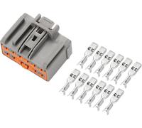 Connecteur De Porte De Levage Électrique À 12 Broches Compatible Pour Toyota, Kit De Fiche, Étanche, Série En Plastique Noir 2.8Mm, Connecteur De Borne De Fil Femelle <