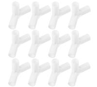 Connecteur de Poteau de Tente à Trois Voies Plastique PE, 20 Pièces | Élément de Jonction pour Abris Extérieurs, Montage Facile, Renfort de Cadre, Blanc, Patio et Jardin