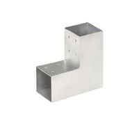vidaXL Connecteur de poteau Forme en L Métal galvanisé 81x81 mm
