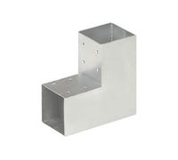 Connecteur de Poteau Forme en L Poutre en Bois Jardin Extérieurs Auvents Electro-galvanisé Galvanisé à Chaud Métal Galvanisé 91x91 mm