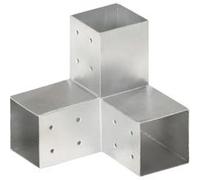 Connecteur de poteau Forme en Y Métal galvanisé 81x81 mm Métal galvanisé G