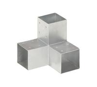 vidaXL Connecteur de poteau Forme en Y Métal galvanisé 91x91 mm