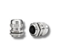 Connecteur de presse-étoupe étanche IP68 304 en acier inoxydable for câble métrique M6 M8 M10 M12 M14 M16 M18 for 3-6,5 mm 4-8(M28Fit Cable 13-18mm)