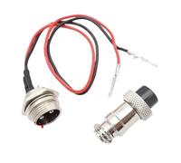 Connecteur de Prise à 3 Broches GX16, Ensemble de Chargeur Femelle et mâle Compatible avec Scooter électrique, Rasoir, vélo, 3 Broches, 2 Fils