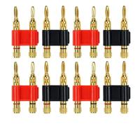 Connecteur de Prise Banane Double rangée 4MM, 8/40 pièces, amplificateur de Haut-Parleur, Prise Jack Double Terminal Banane, Adaptateur de Couple(8Pcs (4Pairs))
