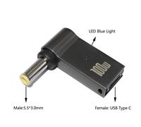 Connecteur de prise d'alimentation USB Type-C vers DC,adaptateur secteur universel pour ordinateur portable,convertisseur de prise pour ordinateur portable Bali Dell Lenovo,100W - Type 5.5-3.0mm