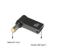Connecteur de prise d'alimentation USB Type-C vers DC,adaptateur secteur universel pour ordinateur portable,convertisseur de prise pour ordinateur portable Bali Dell Lenovo,100W - Type 4.8-1.7mm