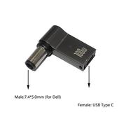 Connecteur de prise d'alimentation USB Type-C vers DC,adaptateur secteur universel pour ordinateur portable,convertisseur de prise pour ordinateur portable Bali Dell Lenov - Type 7.4-5.0mm for Dell #B