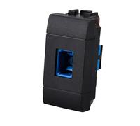 Connecteur de prise fibre optique à encastrer, compatible avec Bticino Living International, couleur noire, série MBL, compatible avec supports standard, prise FO pour réseau de données et FTTH