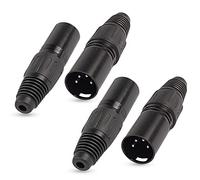 Connecteur de Prise Mâle XLR à 4 Broches - Microphone Audio, Extrémité de Câble Soudage, Remplacement de la Prise Audio - 4pcs