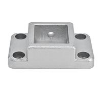 Connecteur de profilés en aluminium 4040 Base fixe Support d'angle carré à 2 voies Accessoire de montage robuste pour les projets de bricolage industriels Construction en alliage