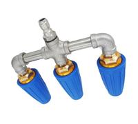 Connecteur de pulvérisation d'eau à 3 sorties étanche à 3 sorties pour usage industriel, adaptateur rapide pour nettoyeur haute pression