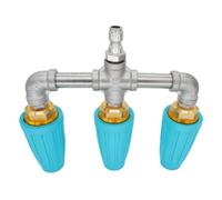 Connecteur de pulvérisation d'eau à 3 sorties étanche à 3 sorties pour usage industriel, adaptateur rapide pour nettoyeur haute pression