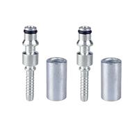 Connecteur de raccord de tuyau de lavage à haute pression, adaptateur de connecteur de réparation de pointe de tuyau for Karcher K, raccord de bouchon de tuyau avec manchon 2 pièces(2 pcs D)
