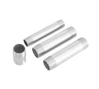 Connecteur de raccord de tuyau en acier inoxydable BSPT, 1/8 "1/4" 3/8 "1/2" 3/4 "1" -2 ", longueur mâle 60 80 100 150 200 300mm, mamelon de baril 201 304(SS201,100MM_3/4")