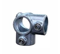 Connecteur de raccord de tuyau en fer galvanisé à 4 voies sans soudure - Collier de serrage structurel de 4,50 mm d'épaisseur de paroi pour rangement, étagères, présentoirs, cadres de tente (G3/4")
