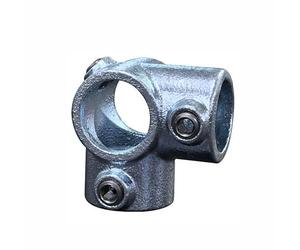 Connecteur de raccord de tuyau en fer galvanisé à 4 voies sans soudure - Collier de serrage structurel de 4,50 mm d'épaisseur de paroi pour rangement, étagères, présentoirs, cadres de tente (G1,27 cm)
