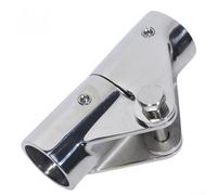 Connecteur de rail de bateau pivotant en acier inoxydable 316 de qualité marine - Support de joint réglable Bimini - Résistant à l'eau salée - Raccord de yacht 25 mm 22 mm (22 mm)