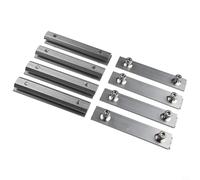 Connecteur de rail de panneau solaire en aluminium pour montage de module PV, borne de connexion profilée réglable de 0 à 1 cm, support résistant à la corrosion pour rails de 2 cm, 14 cm (8 pièces)