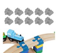 Connecteur de rail en bois | 10 accessoires pour chemin de fer en bois | Accessoires de connexion pédagogique pour à partir de 3 ans | Salle de jeux, salle de classe, jeu d'intérieur