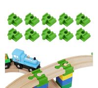 Connecteur de rail en bois | 10 accessoires pour chemin de fer en bois | Accessoires de connexion pédagogique pour à partir de 3 ans | Salle de jeux, salle de classe, jeu d'intérieur