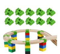 Connecteur de rail en bois | 10 accessoires pour chemin de fer en bois | Accessoires de connexion pédagogique pour à partir de 3 ans | Salle de jeux, salle de classe, jeu d'intérieur