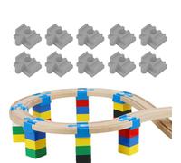 Connecteur de Rail en Bois | 10 Accessoires pour Chemin de Fer en Bois | Accessoires de Connexion pédagogique pour à partir de 3 Ans | Salle de Jeux, Salle de Classe, Jeu d'intérieur