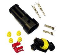 Connecteur de rechange pour voiture - AMP Tyco Superseal 1.5 Kit 2 broches (SET) 282080-1, 282104-1