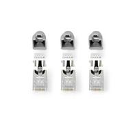 Nedis Connecteur RJ45 Pass Through FTP CAT7 Droit Plaqué Or 10 pièces PVC Blanc/Gris/Noir