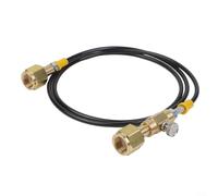 Connecteur de réservoir CGA320 vers CGA320 pour machines SodaStream et Terra-Soda, tuyau haute pression de 152,4 cm avec valve de dégazage, construction en laiton et caoutchouc, pression de