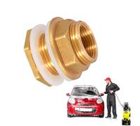 Connecteur de réservoir d'eau en cuivre,connecteur de réservoir d'eau | Connecteur de en laiton massif, raccord de à cloison - Adaptateur fileté pour tuyau d'arrosage, raccor