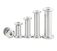 Connecteur de rivet de meuble for tête hexagonale plate en acier inoxydable 304 M3 M4 M5 M6 M8 M10, manchon d'insertion, écrou borgne(M6x15x8 x 4set)