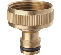 Connecteur de robinet 33,3 mm (1 IG) - Raccord de robinet - 1 pouce - Tuyau de jardin - Raccord rapide en laiton - Raccord de tuyau d'eau - Adaptateur femelle - Adaptateur en laiton - 1" Gardena