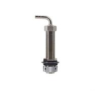 Connecteur de robinet coudé en acier inoxydable 304 pour brassage maison pour Kegerator DIY | Comprend un écrou arrière en plastique, un écrou hexagonal 1/4 ardillon | Tailles 55/75/100/130 mm (100 mm